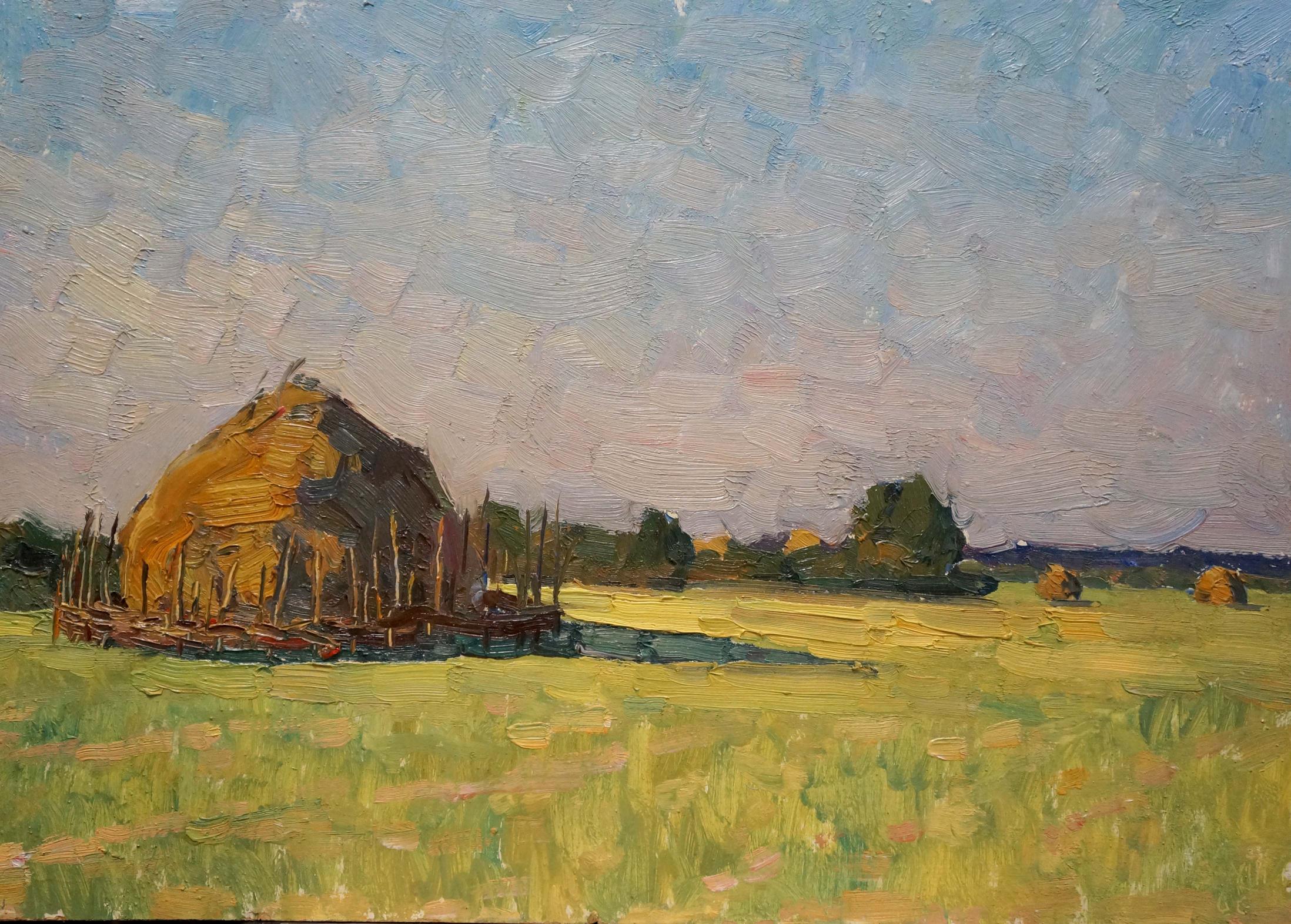 Oil painting Haystacks Mordovets Andrey Nikitich