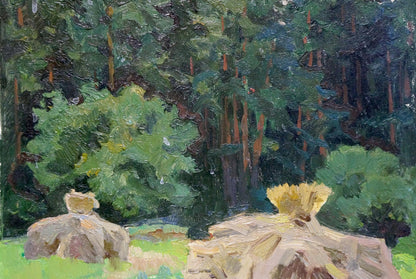 Oil painting Forest landscape Kolomoitsev Petr Mikhailovich