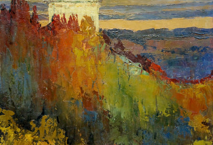 Oil painting Evening landscape Kolosovsky Georgy Sergeevich