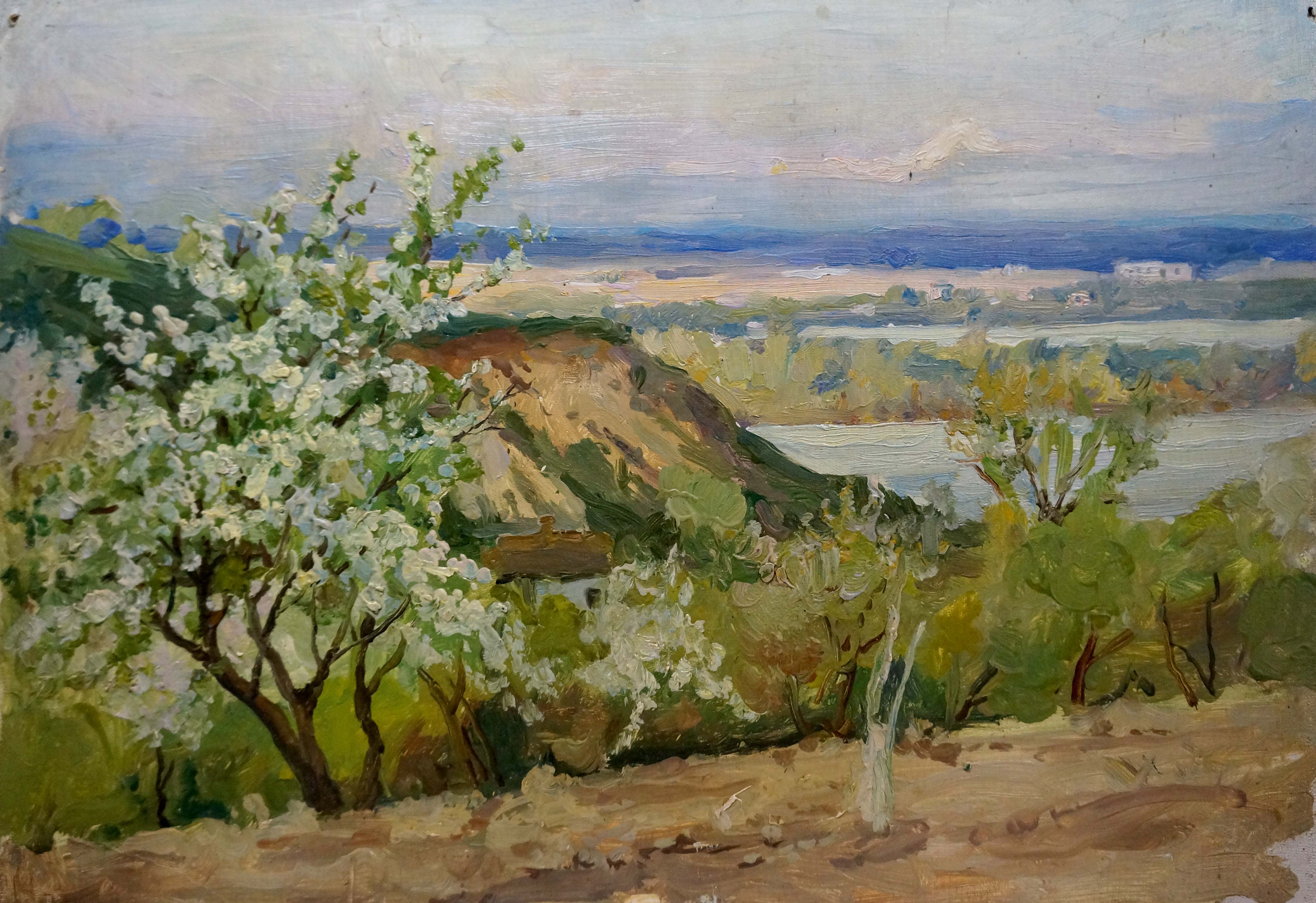 Oil painting Spring day Ivan Makarovich Gonchar