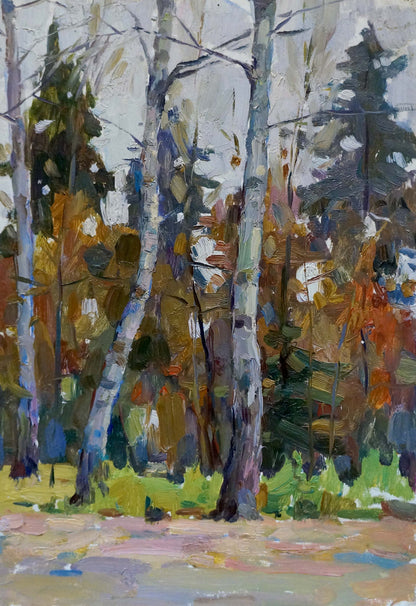 Oil painting In the woods Turovsky Mikhail Saulovich