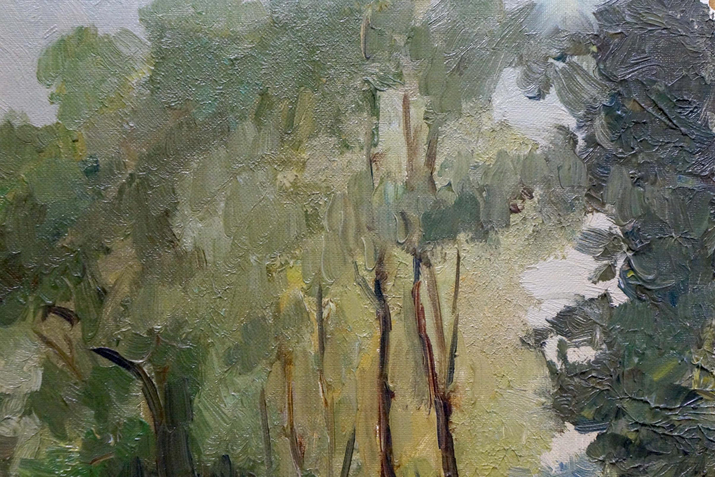 Oil painting Beginning of autumn Dmitry Lednev