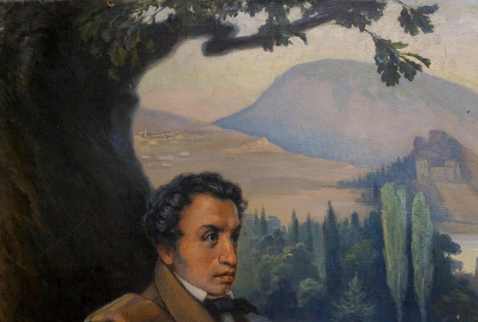 Pushkin on Vacation, an oil painting