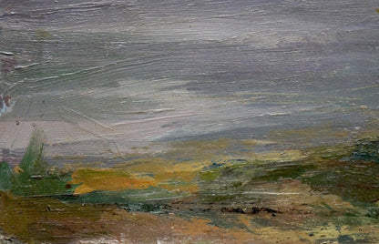 Oil painting Evening landscape