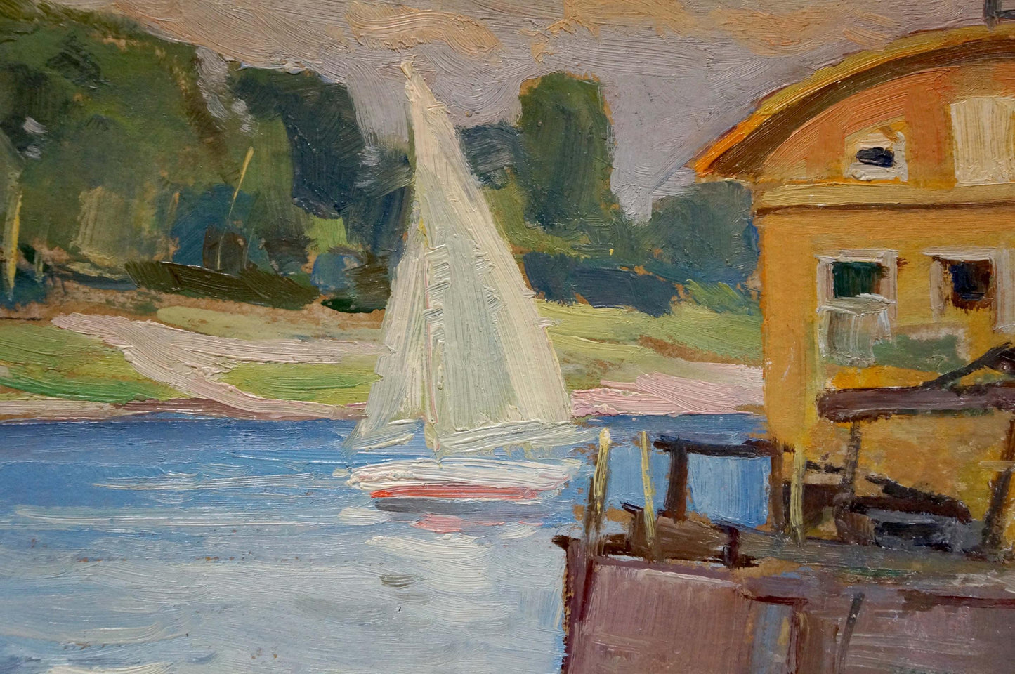 Oil painting Yacht Buryachok Nikolay Ivanovich