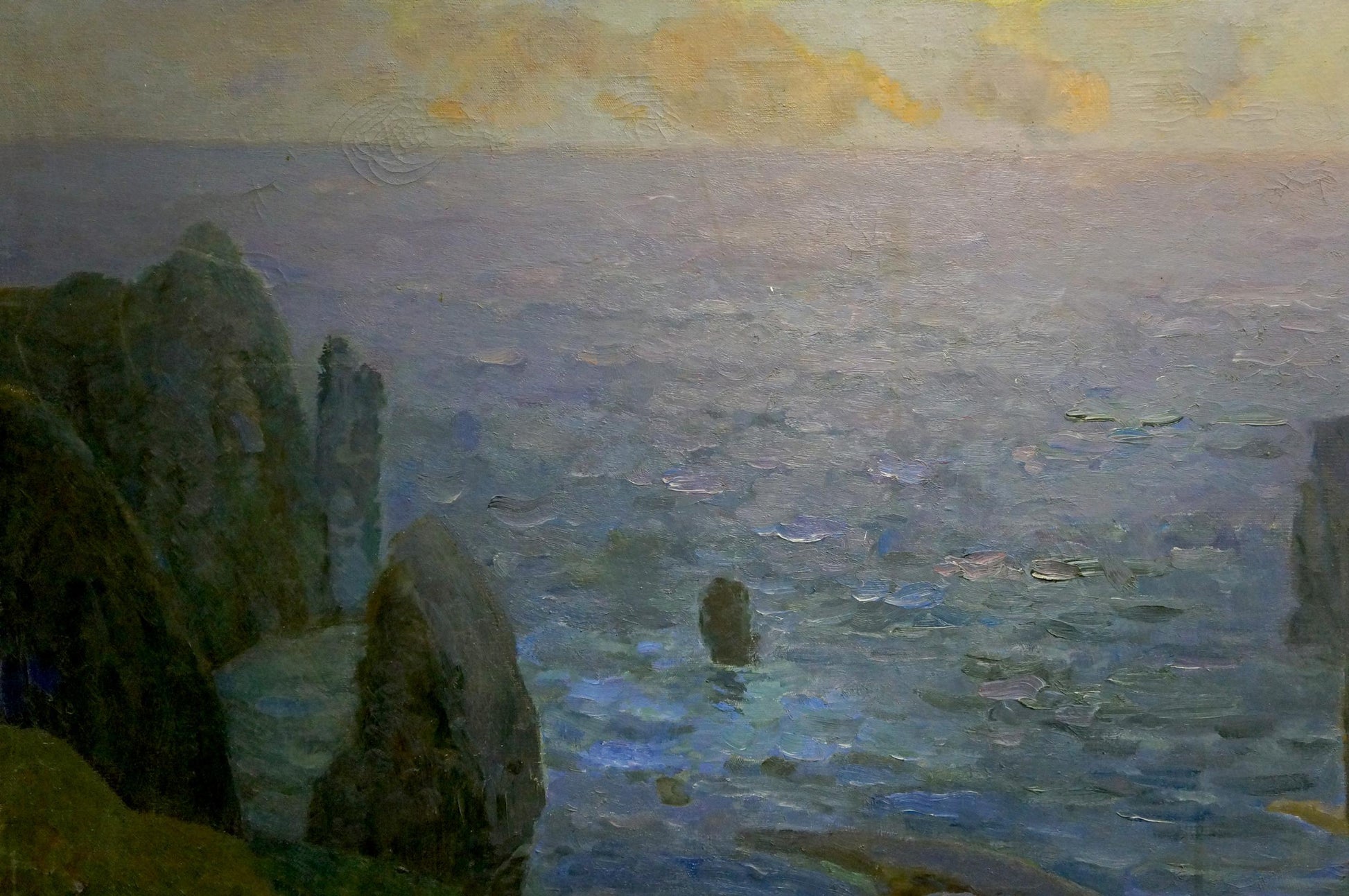Solitude on the Sea depicted in oil