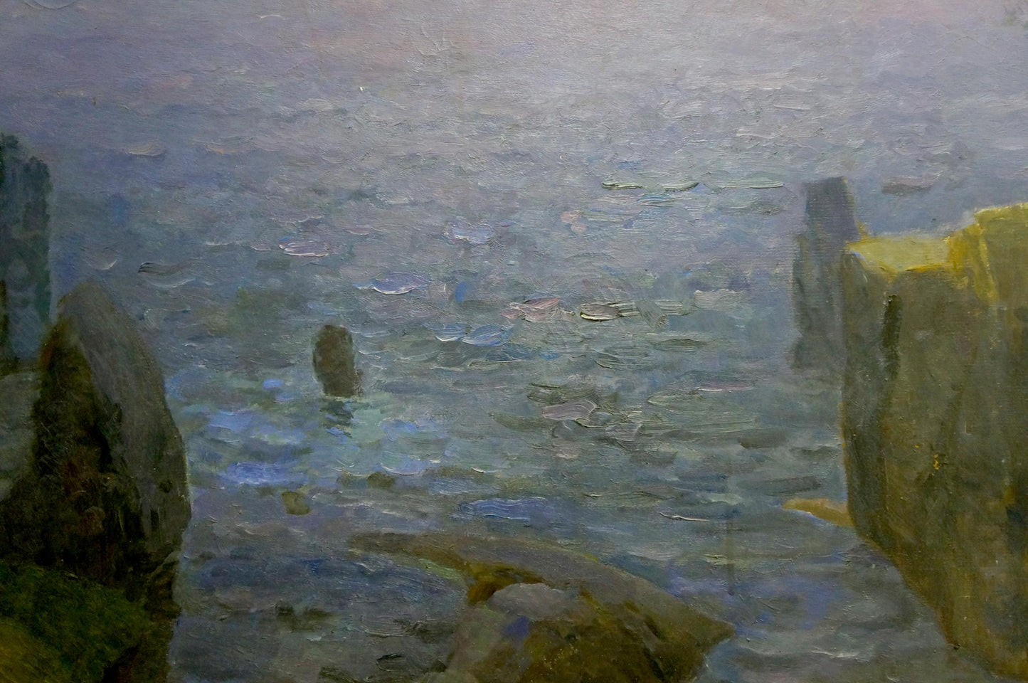 Lonely Sea depicted through oil painting