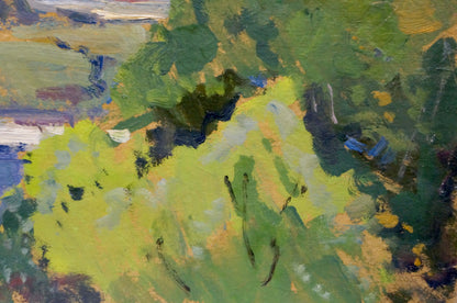Mykola Ivanovich Buryachok painted green oil painting