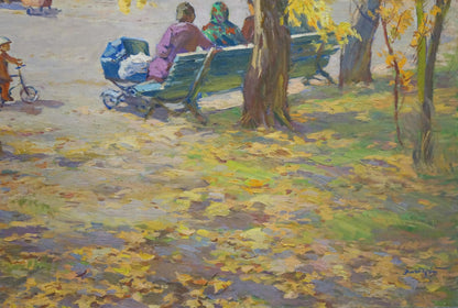 Oil painting Autumn in the park El'bert Viktor Davydovich