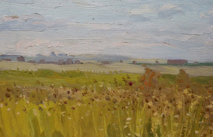Oil painting Landscape fields