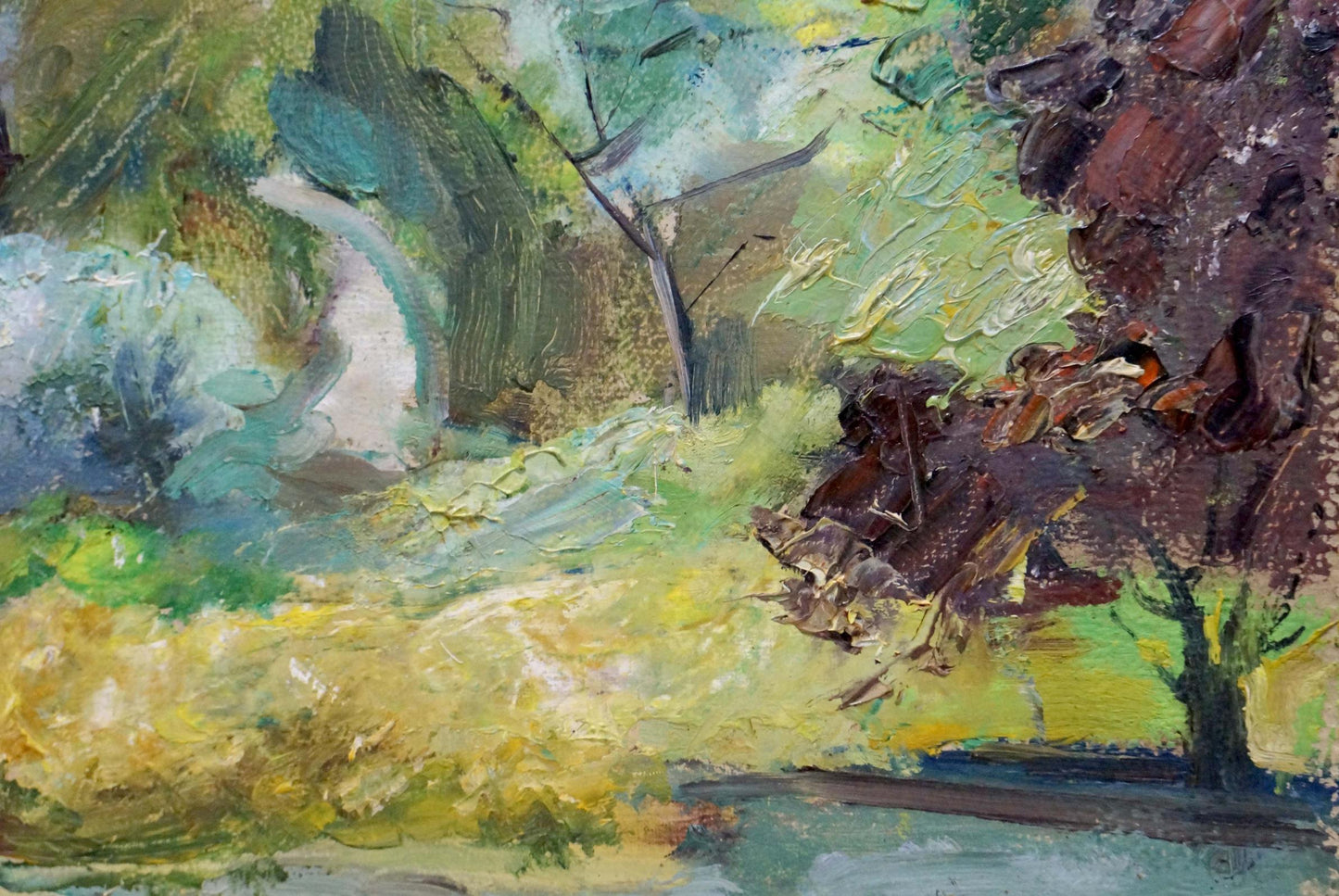 Oil painting Forest landscape Bazylev Nikolay Ivanovich
