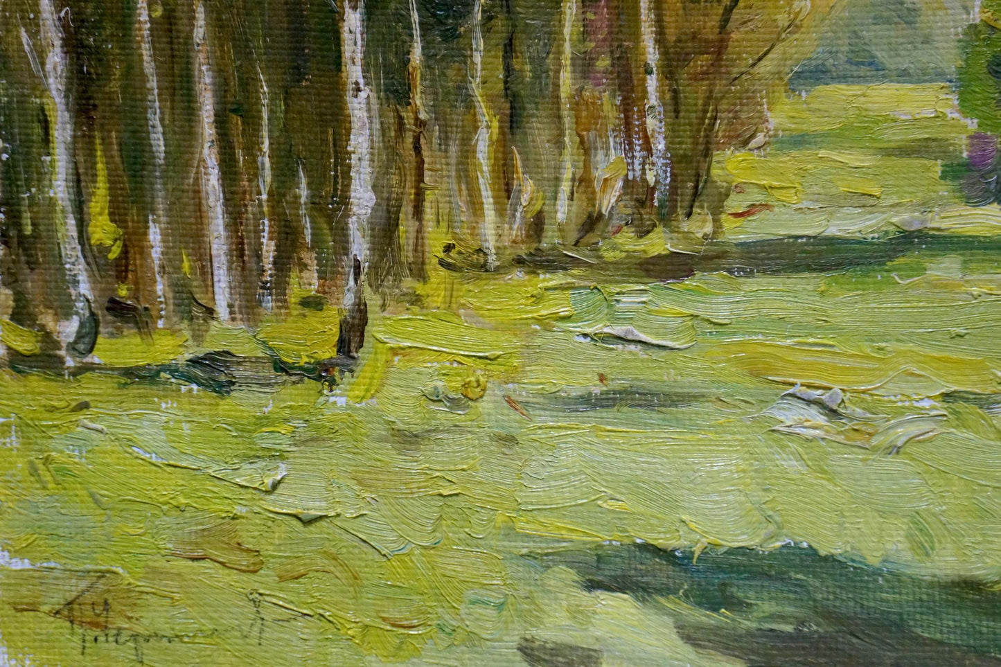 Oil painting Forest landscape Petr Chernyshevsky
