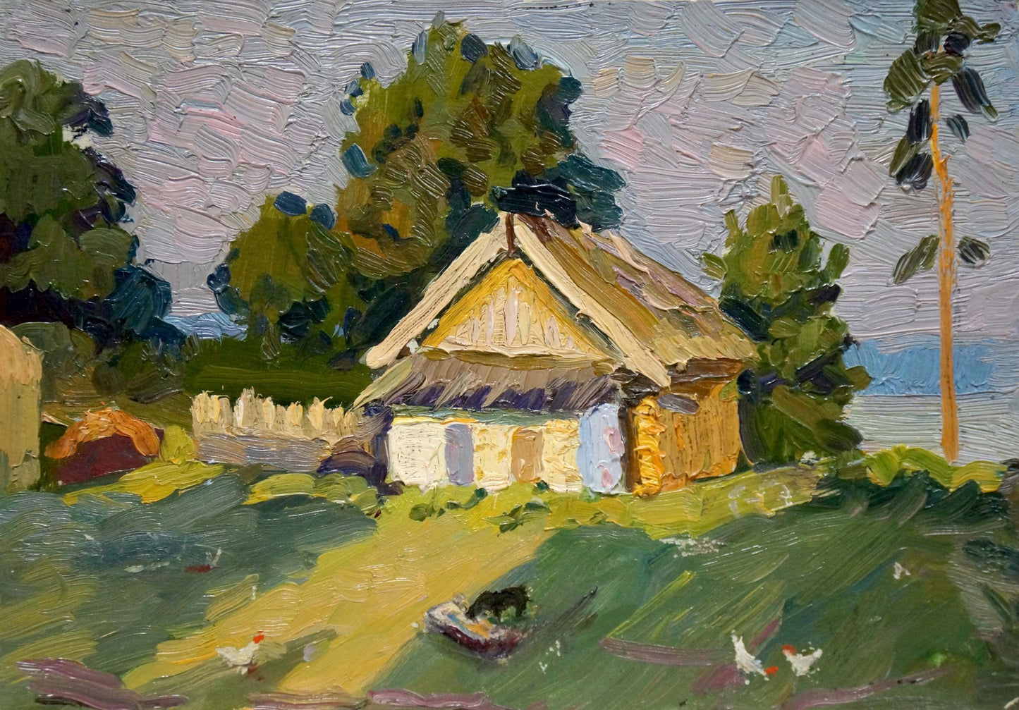 Oil painting House on the outskirts Popov Igor Alexandrovich