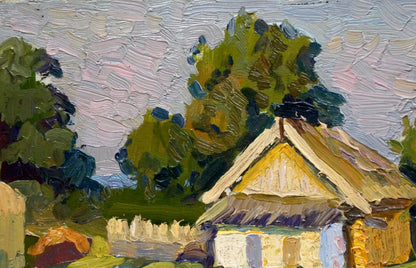 Oil painting House on the outskirts Popov Igor Alexandrovich