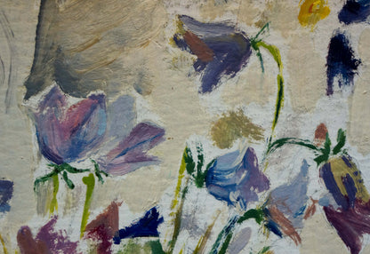 Oil painting Bluebell flowers Unknown artist