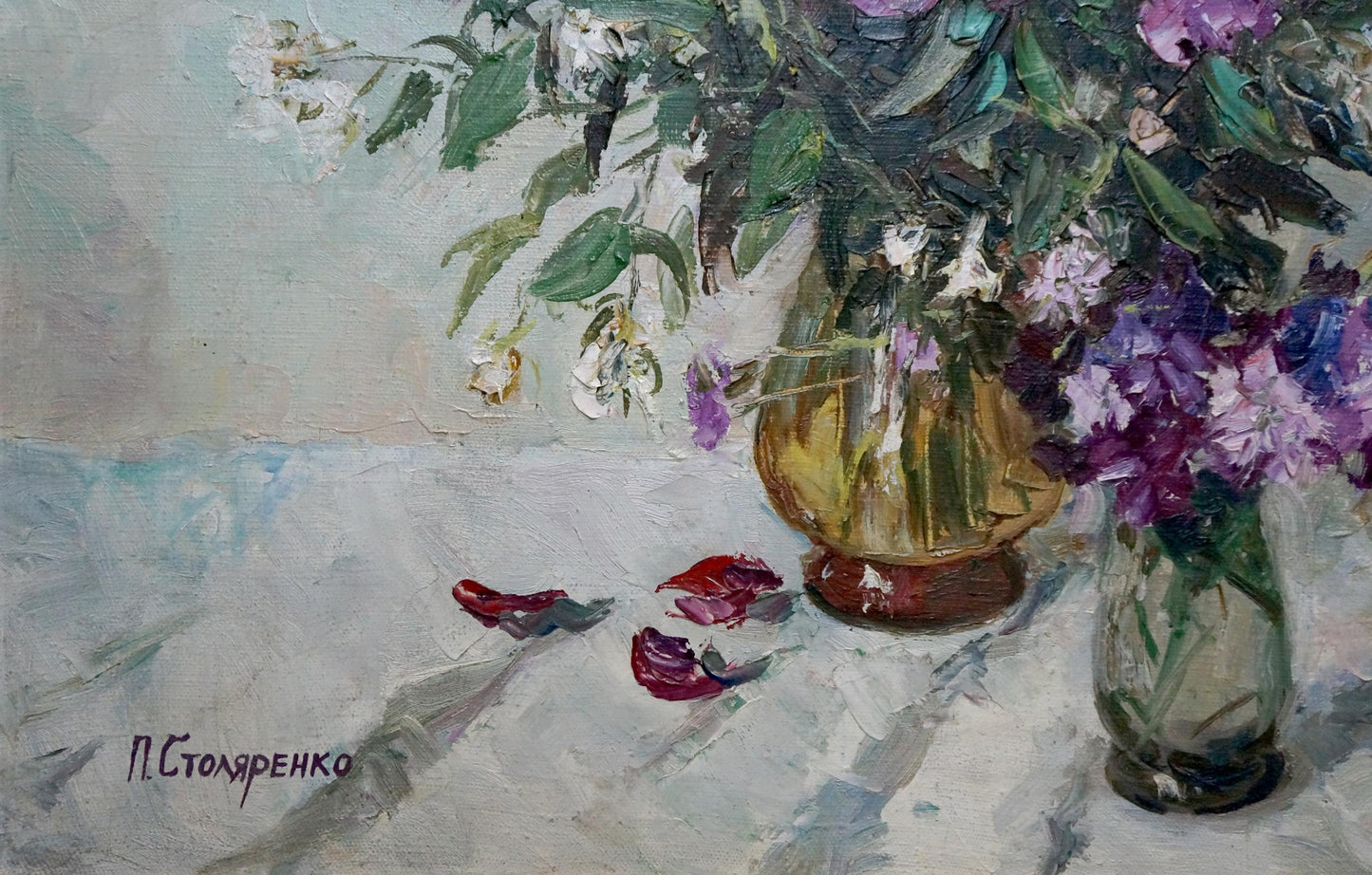 Oil painting Flowers Stolyarenko Petr Kuzmich