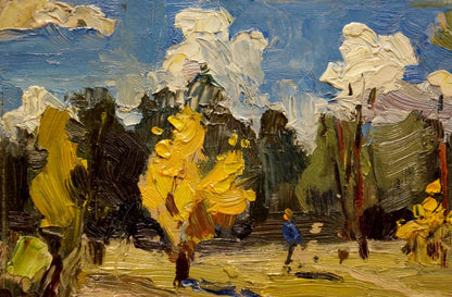 Oil painting Golden autumn Popov Igor Alexandrovich
