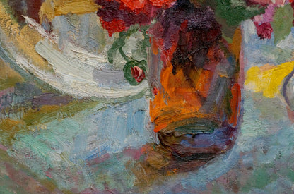 Oil painting Bouquet of roses Khizhnyak Grigory Emelyanovich