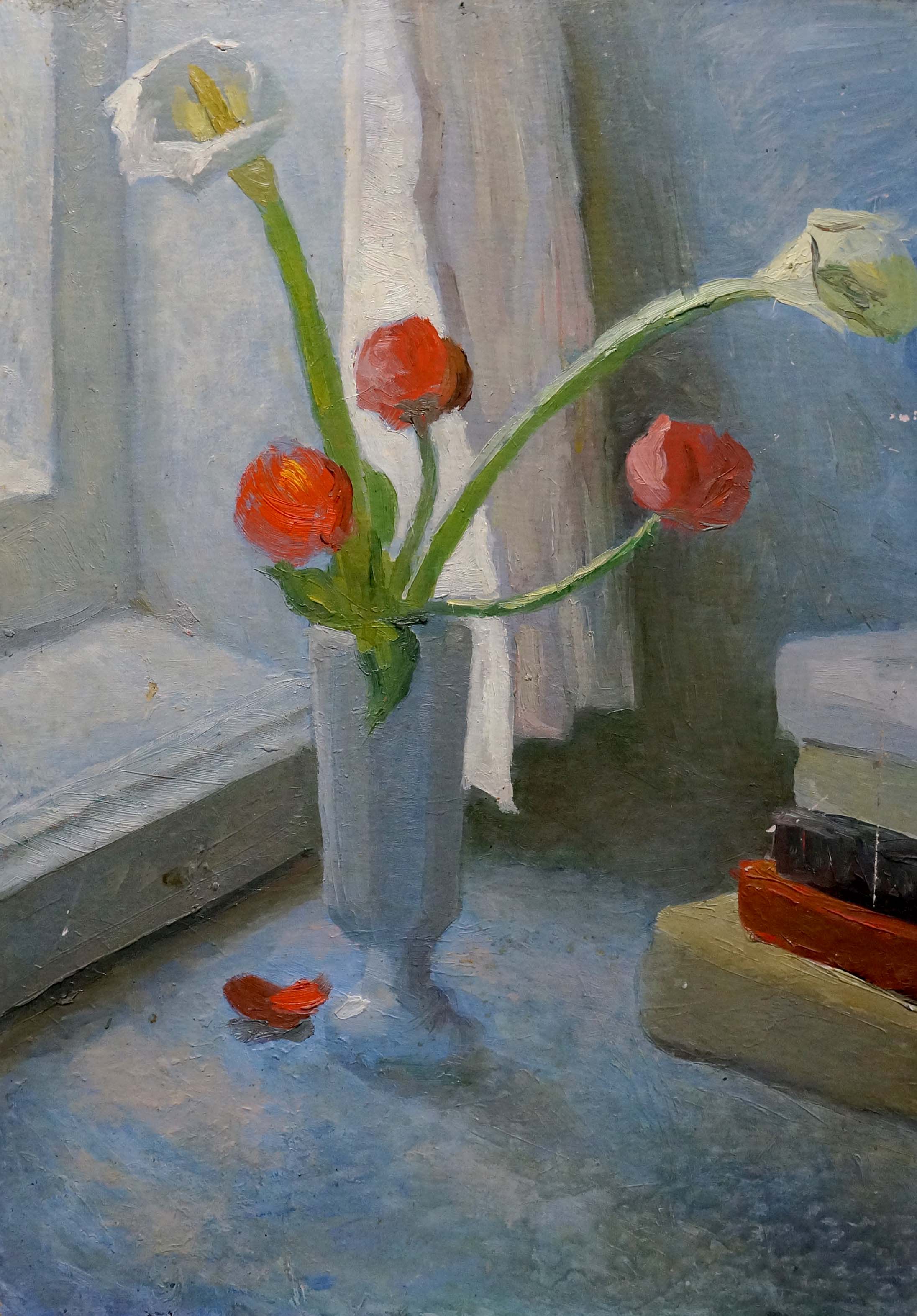 Oil painting Flowers Les