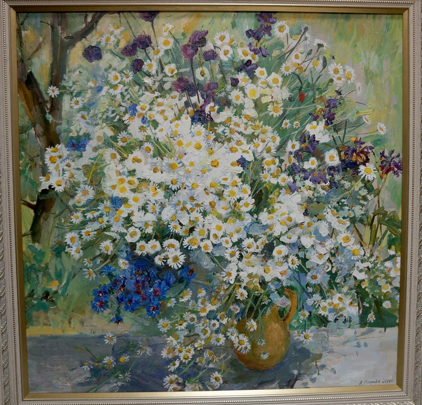 Oil painting Daisies Polyakova Lyudmila Valentinovn