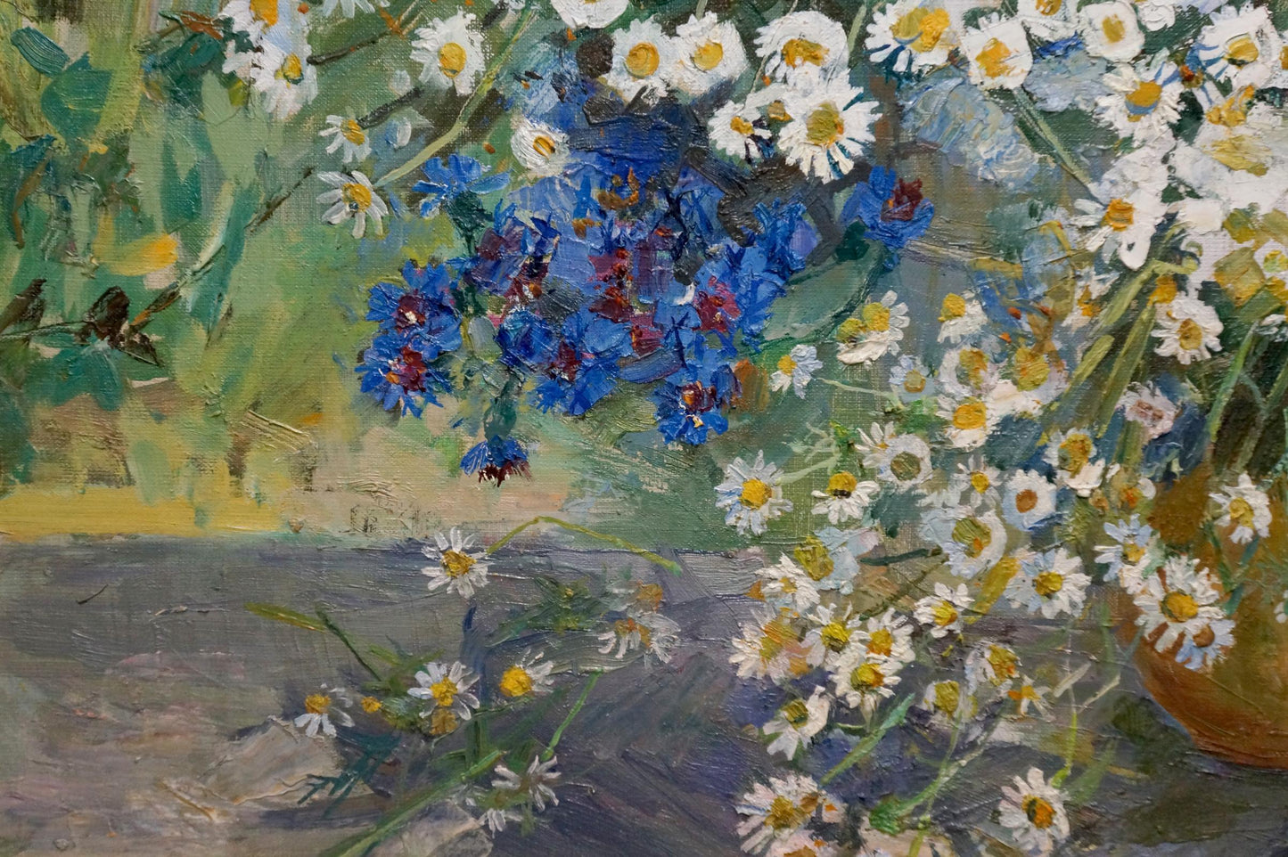 Oil painting Daisies Polyakova Lyudmila Valentinovna