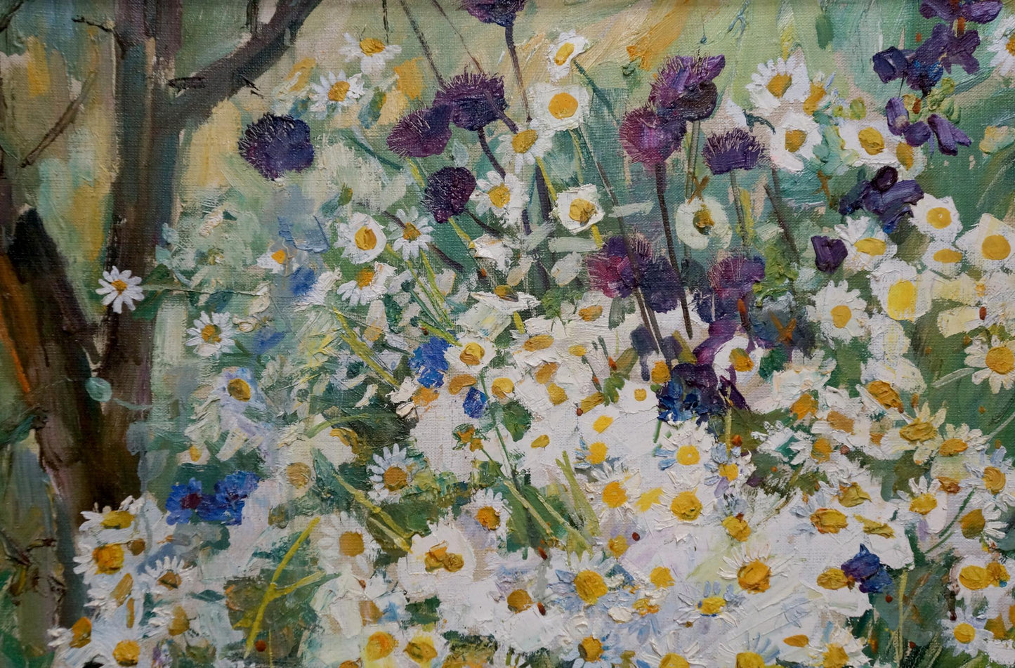 Oil painting Daisies Polyakova Lyudmila Valentinovna