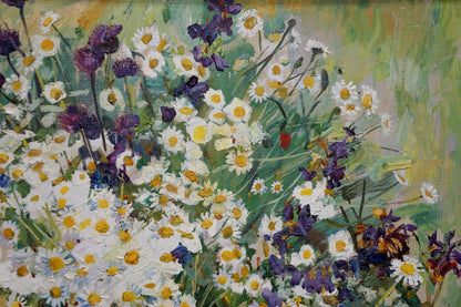 Oil painting Daisies Polyakova Lyudmila Valentinovna