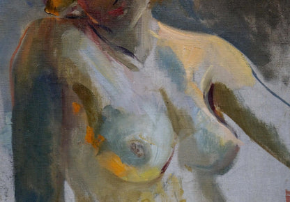 Oil painting Portrait of a naked girl Volsky Petr Dmitrievich