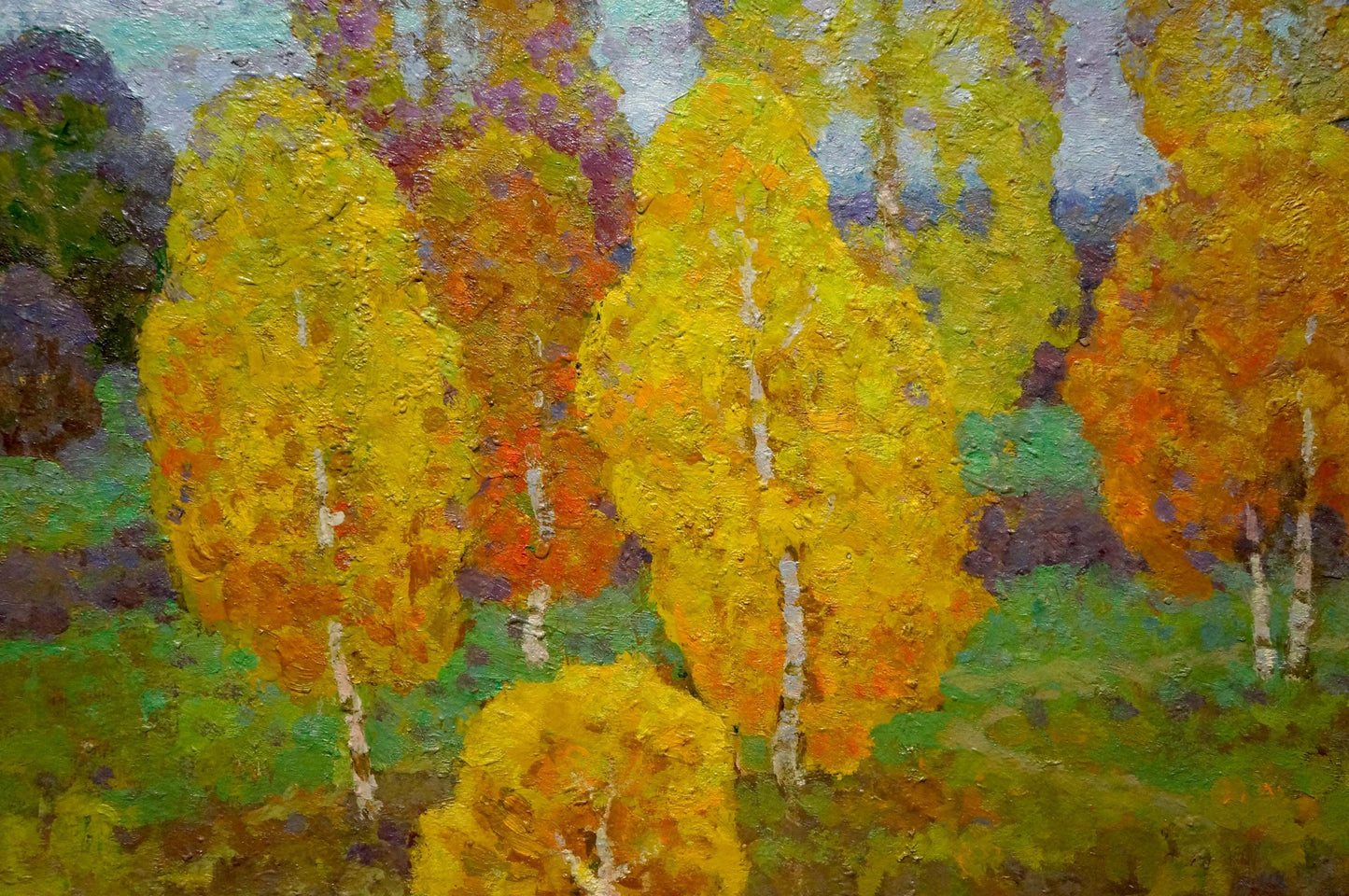 Oil painting Birch trees grow Ruban Grigory Savelievich