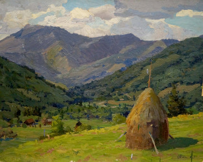 Oil painting Mountain landscape Fomin Anatoly Nikiforovich