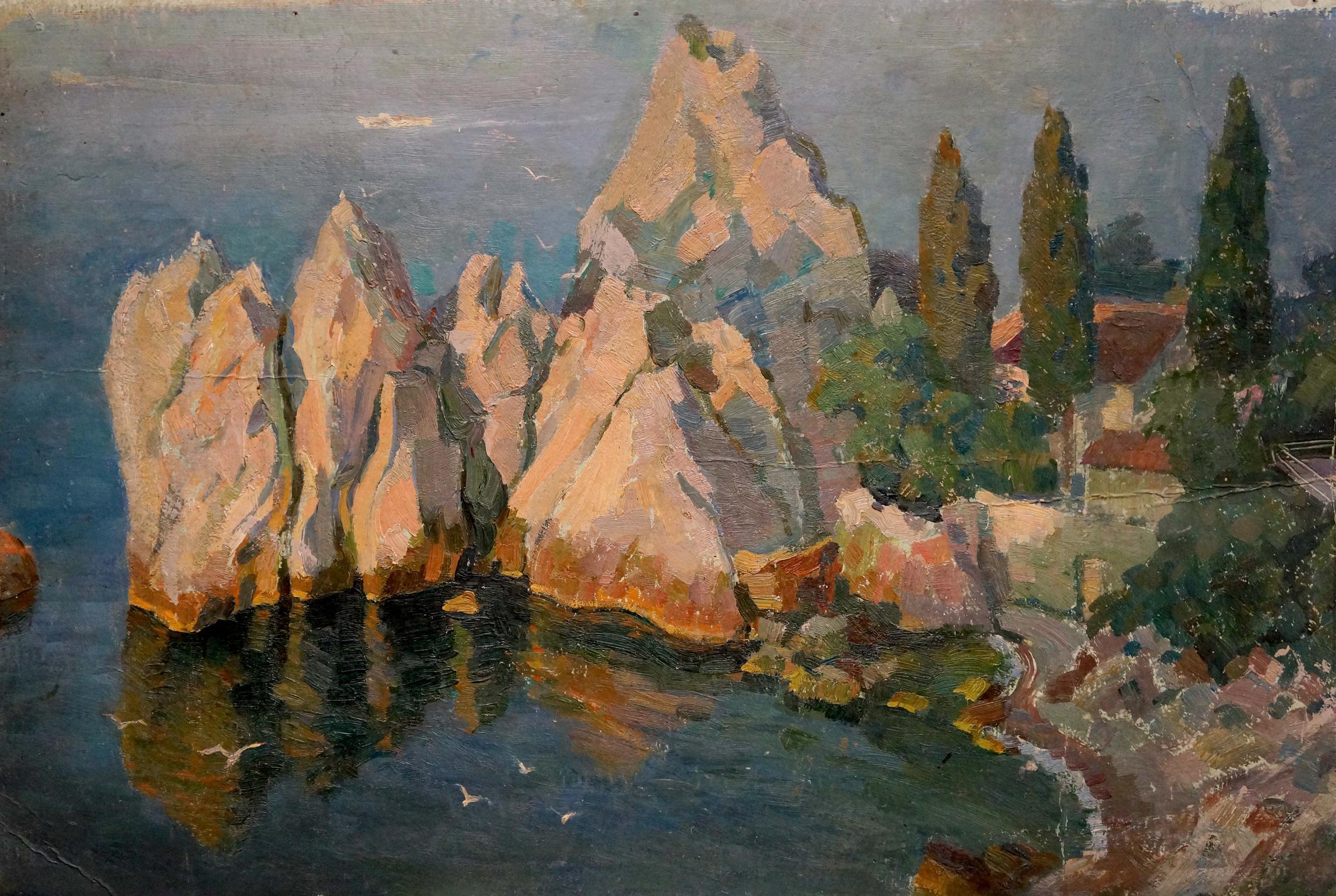 Oil painting Rocky shore Mamchich Stepan Gavriilovich