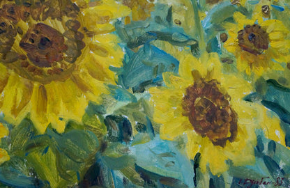 Oil painting Sunflowers Dziuban Ivan Feodosievich