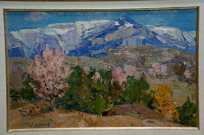 Oil painting Mountain landscape Arkady Strelov