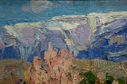 Oil painting Mountain landscape Arkady Strelov