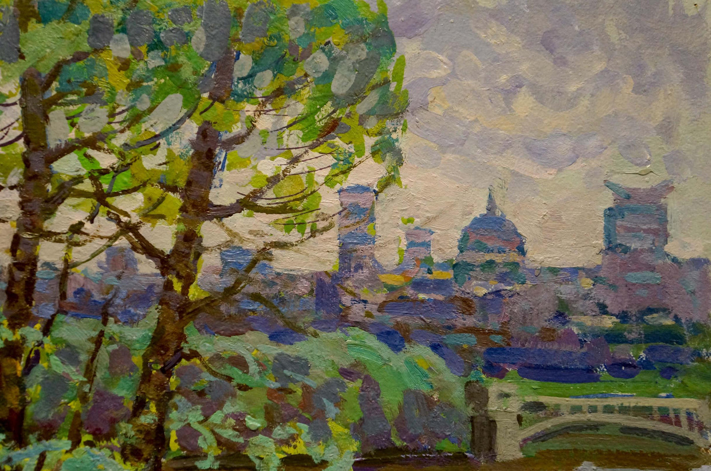 Oil painting City view Ruban Grigory Savelievich