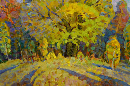 Oil painting Autumn oak Ruban Grigory Savelievich