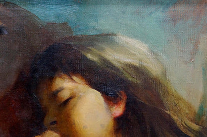Oil painting Daughter sleeps Dmitry Georgievich Salov