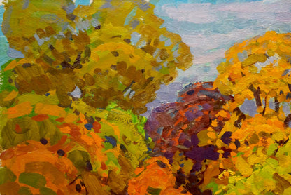Oil painting The beauty of golden autumnn Grigory Ruban