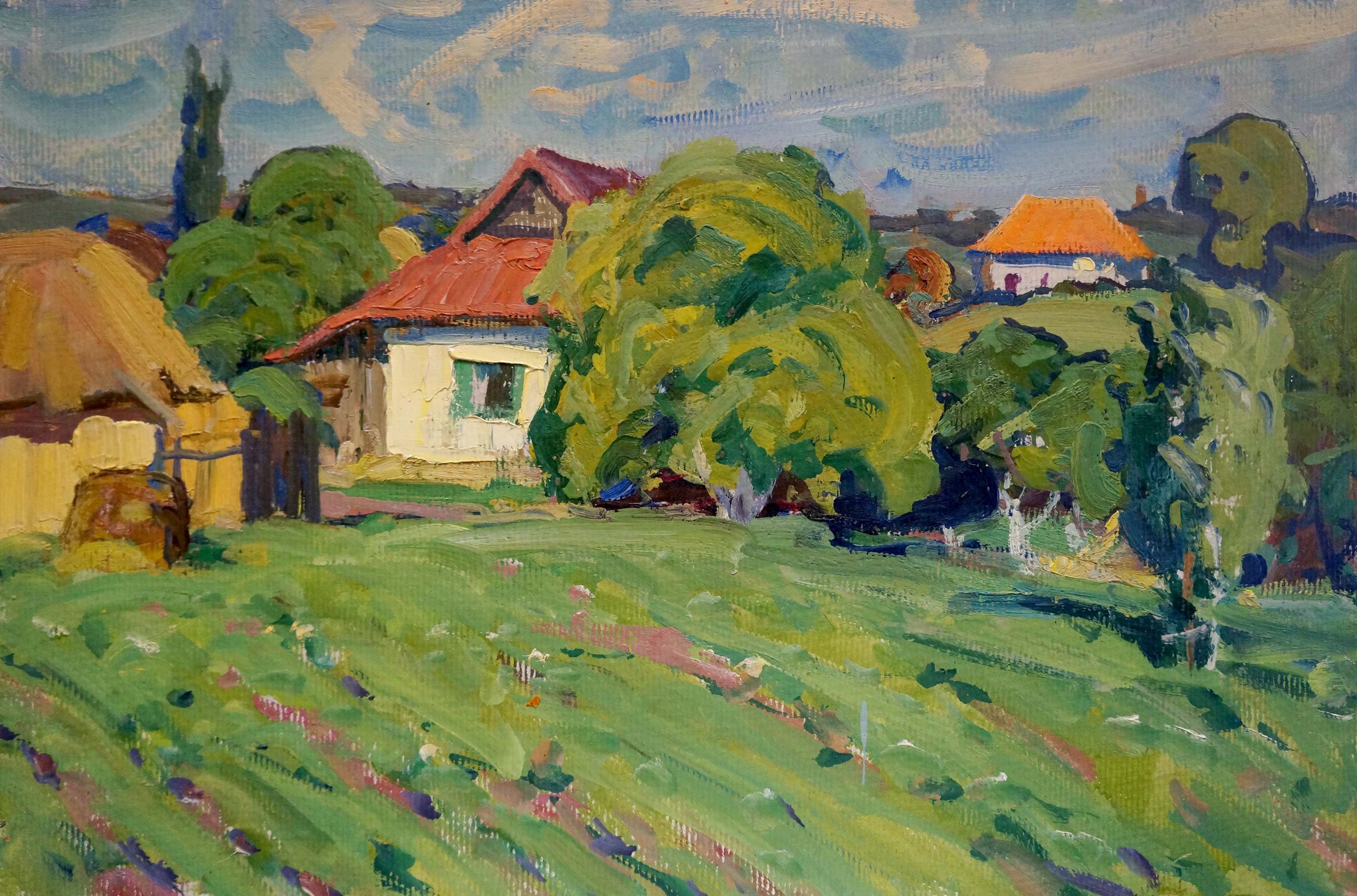 Oil painting Country life Fomin Anatoly Nikiforovich