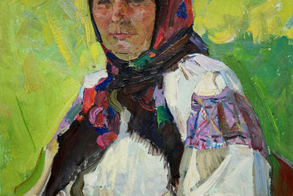 Oil painting Portrait of grandmother Zhabinsky Leonid Andreevich