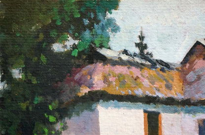 Oil painting Courtyard landscape