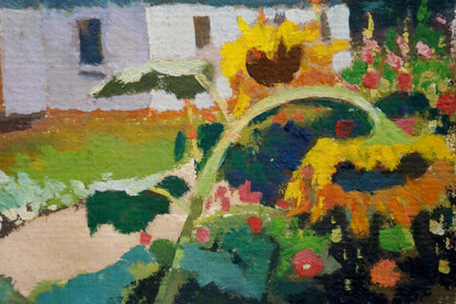 Oil painting Courtyard landscape