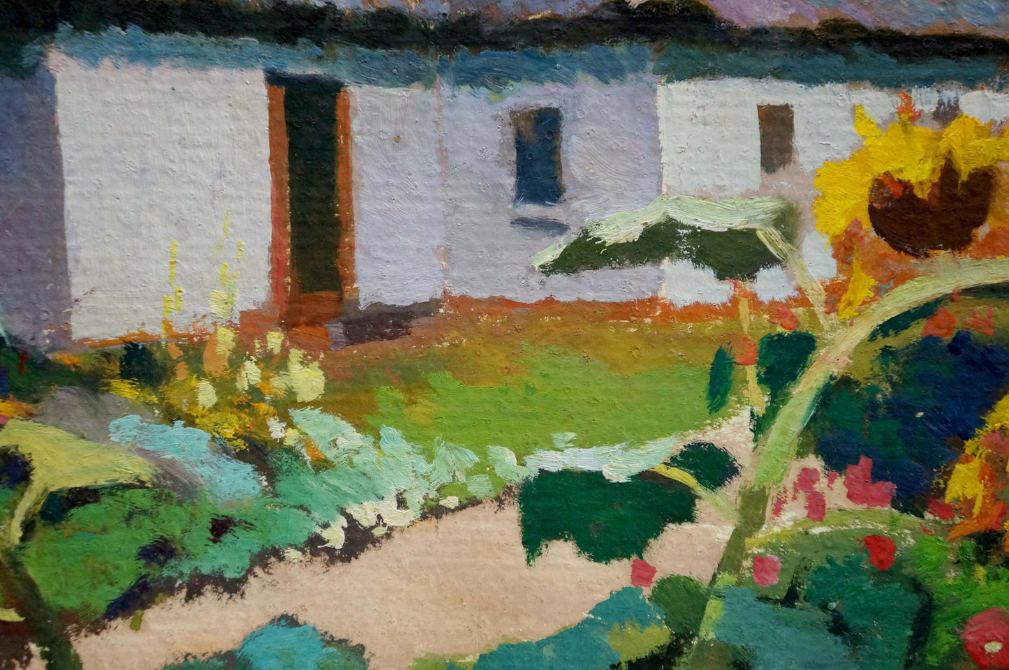 Oil painting Courtyard landscape