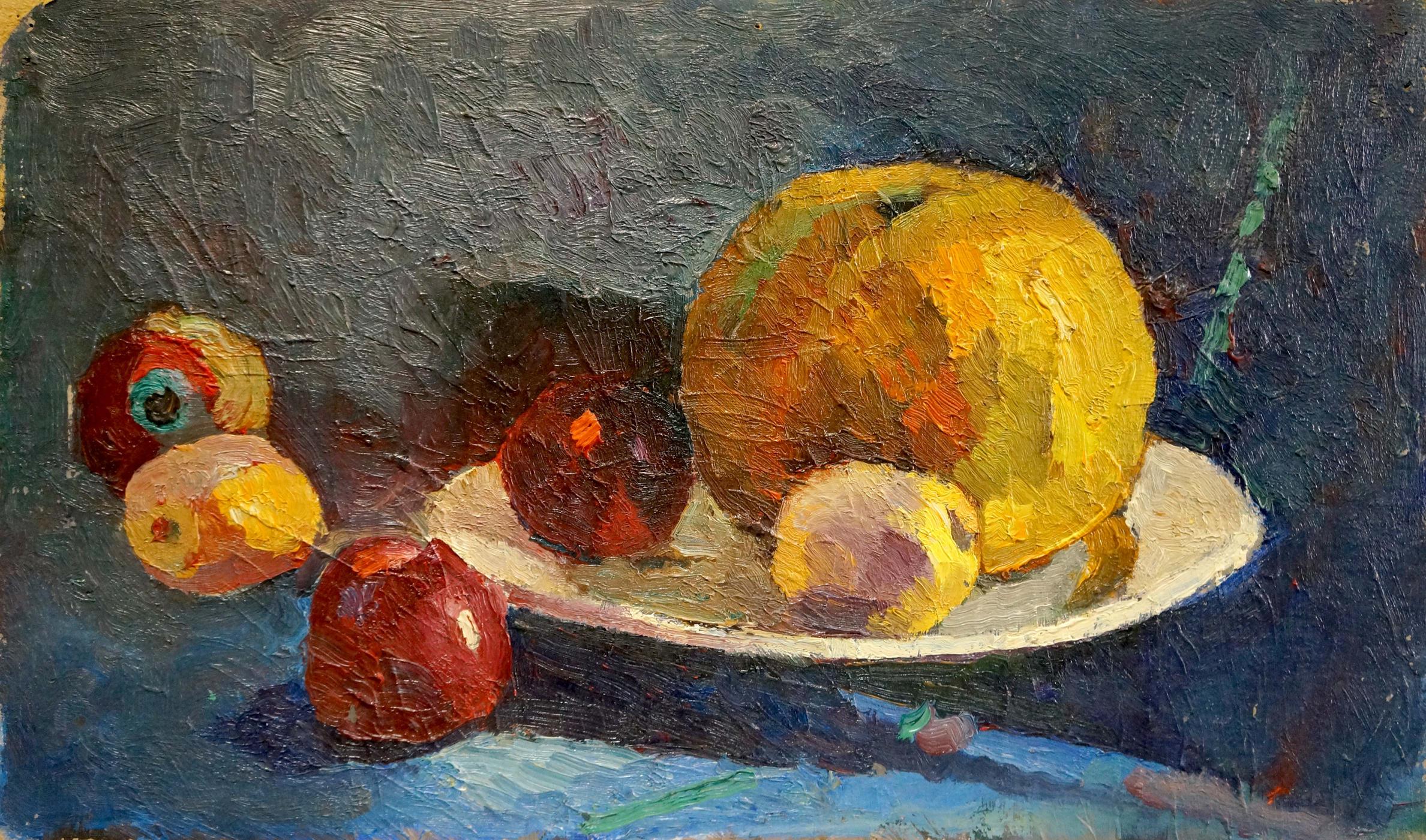 Oil painting Apples on the table Sergeev N. S.