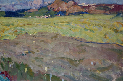 Oil painting Field landscape Kolosovsky Georgy Sergeevich