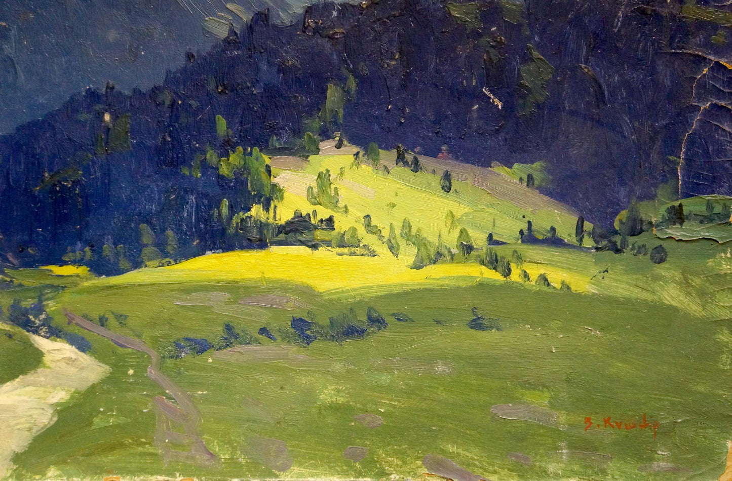 Oil painting Mountains landscape Kushnir Veniamin Vladimirovich