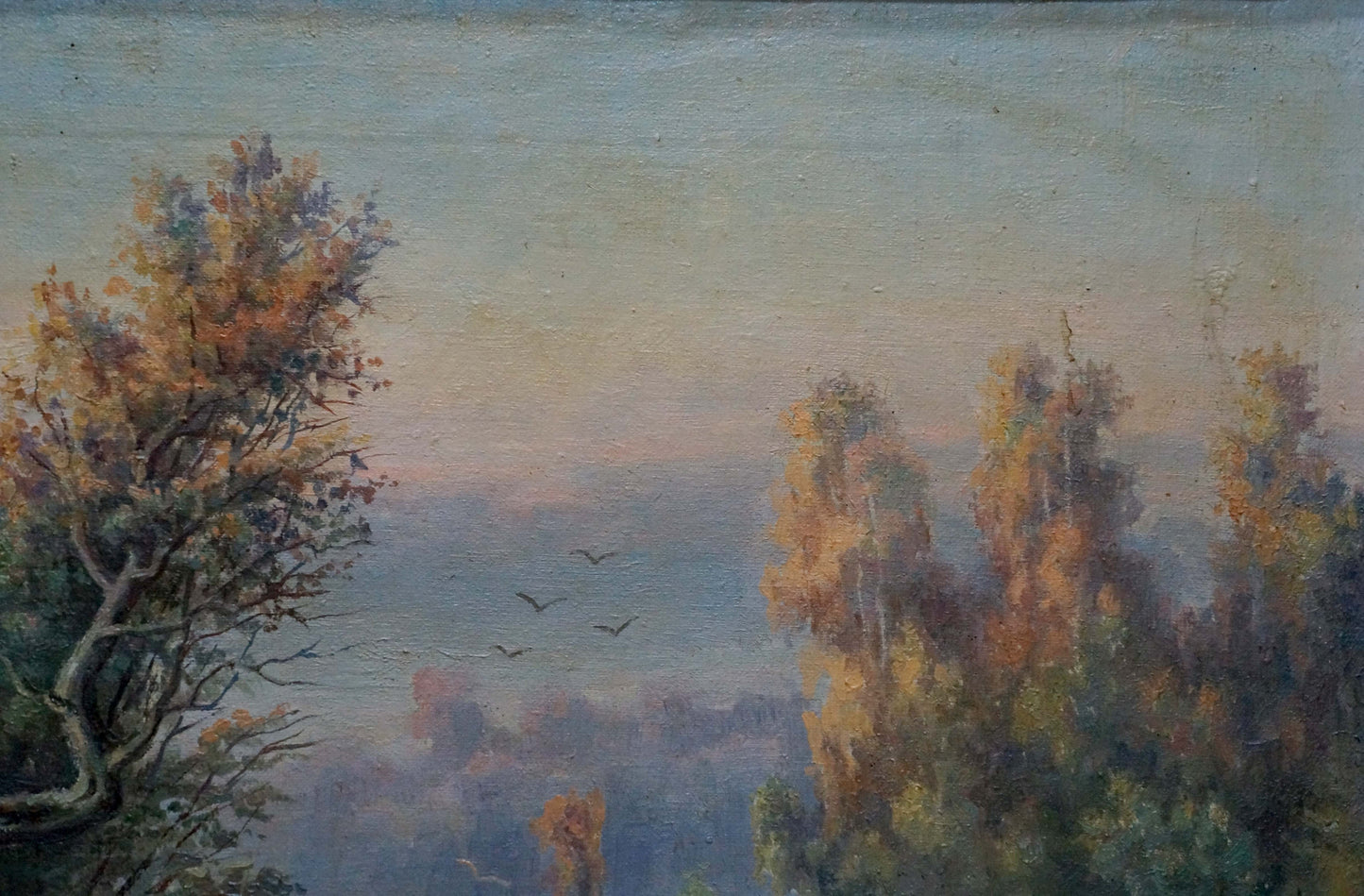 Oil painting River landscape Bonya Grigory Vasilievich