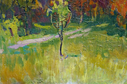 Oil painting Golden autumn Kolosovsky Georgy Sergeevich