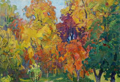 Oil painting Golden autumn Kolosovsky Georgy Sergeevich