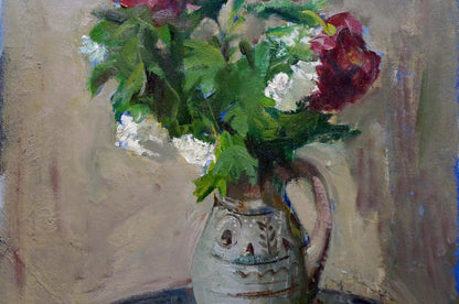 Oil painting Gifted bouquet of flowers Zinaida Zatsepina